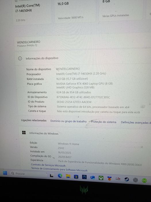 Notebook Gamer Acer predator