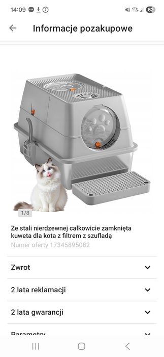 Kuweta kryta ze stali nierdzewnej