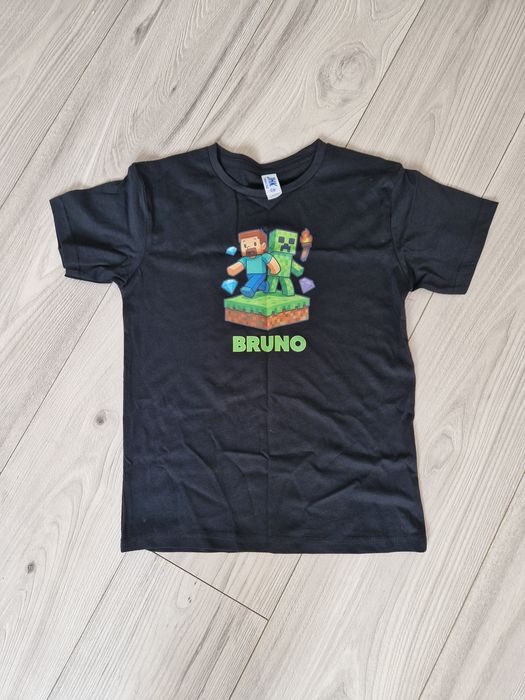 Tshirt bluzka z krótkim rękawem Minecraft imienna Bruno rozm 122