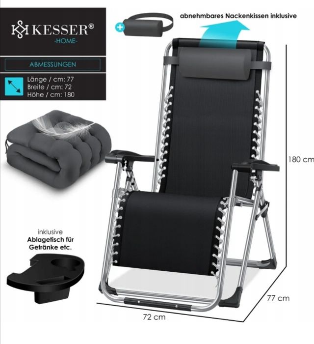 Leżak aluminium Antracyt KESSER