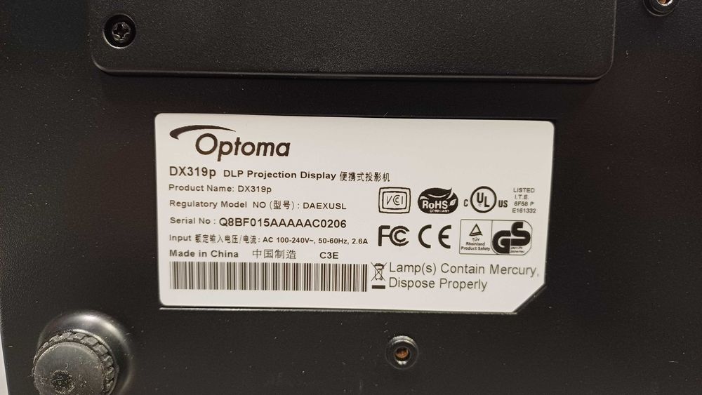Projektor Optoma DX319p DLP Projection Display pierwsza sztuka
