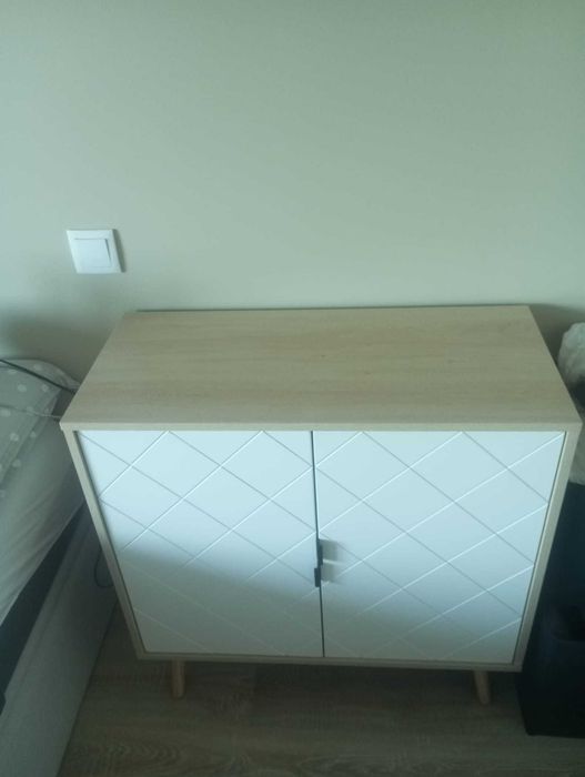 Conjunto de 2 aparadores carvalho e branco novos ou em separado