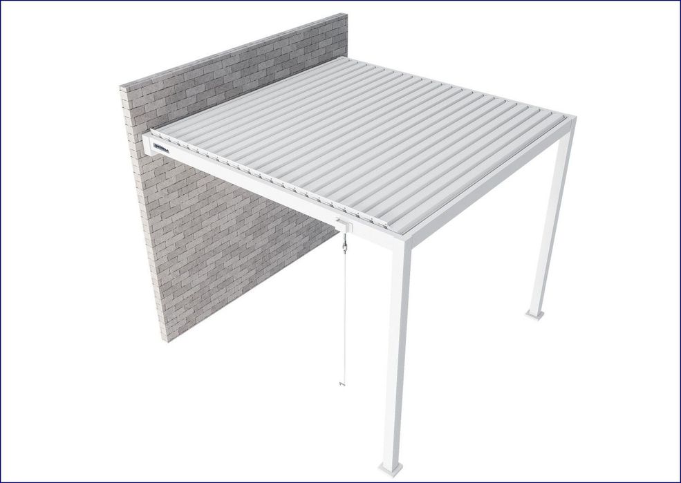 Gerda Pergola SOLEO 3x4m Biel 3m Przyścienna Aluminiowa Tarasowa Ogród