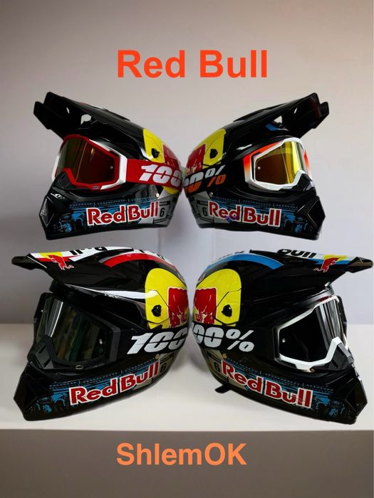 Мото шлем кроссовый эндуро ATV + очки мотошлем ендуро