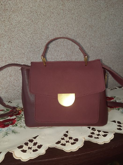 Нарядна нова сумка колір марсал