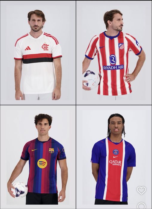 Camisolas de futebol primeira linha