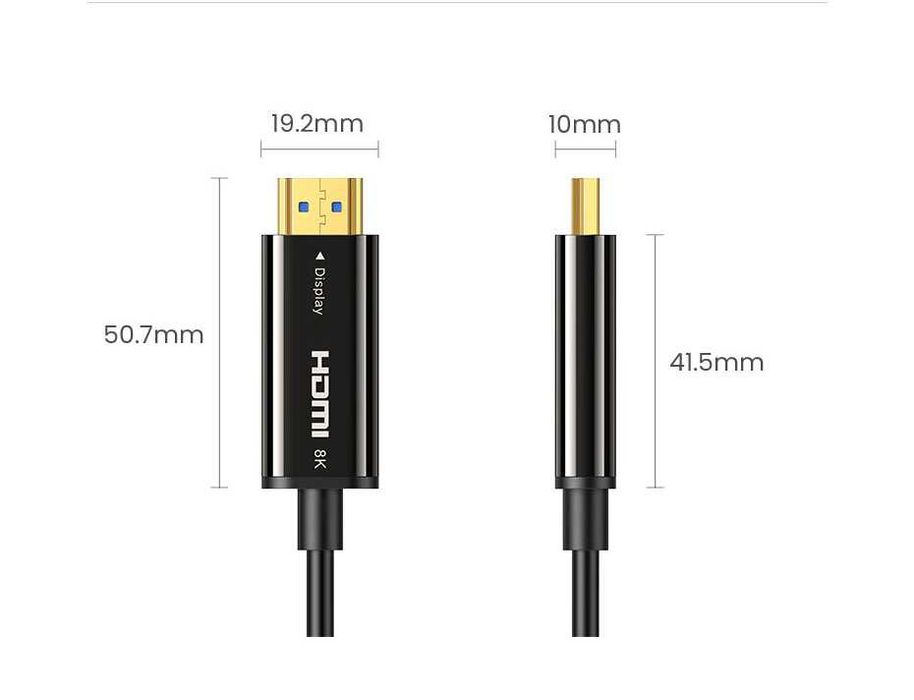HDMI 2.1 Оптический Кабель 8k 60hz 4k 144hz Ugreen 10/15/20/25/30/40 м