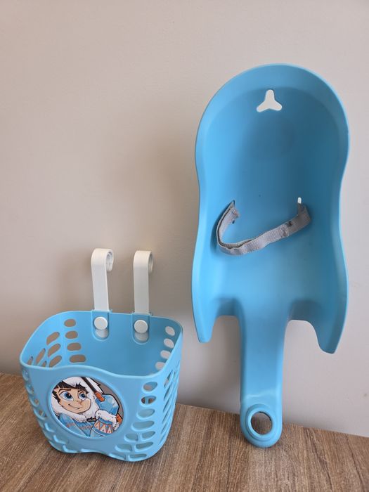 Koszyk na rower dla dziecka na kierownicę + fotelik na pluszaka