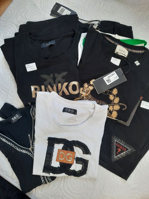Paka podkoszulek koszulek 9 szt plus spodenki dg gucci guess cc pinko