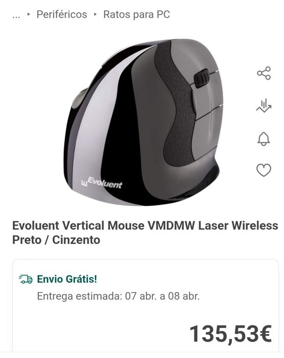 Vertical mousse Evoluent small wireless446874940563138562