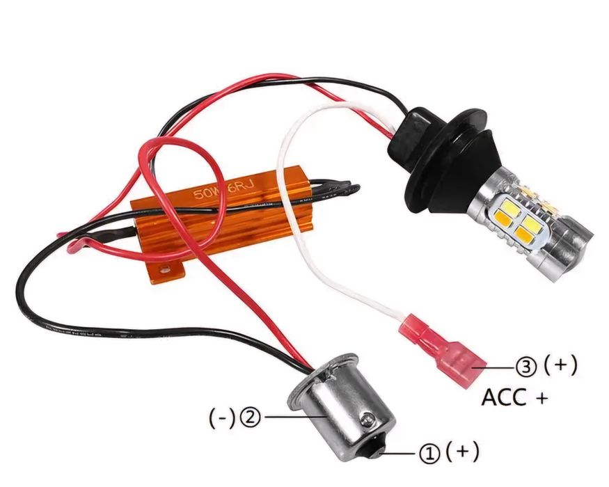 Денні ходові вогні Дхо з функцією повороту 1156 PY21W BAU15S 7440 Led