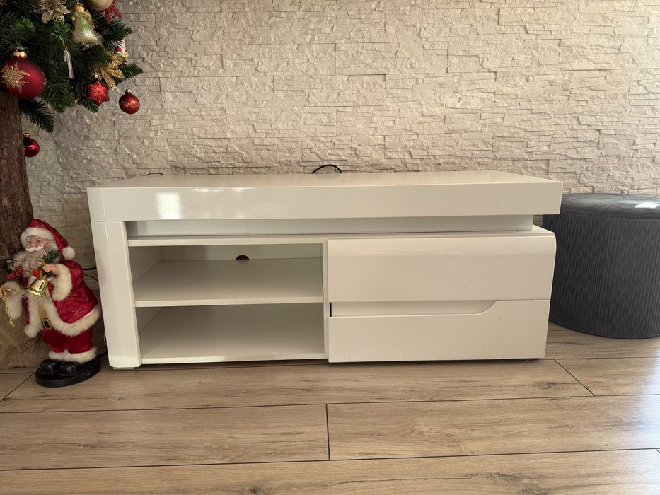 Szafka RTV pod telewizor biala połysk