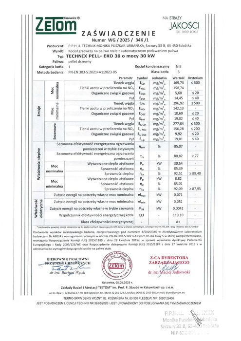 PELLET 5KLASA ekoGroszek! Kocioł Piec 30KW 240-300m2 dostawa 0zł!