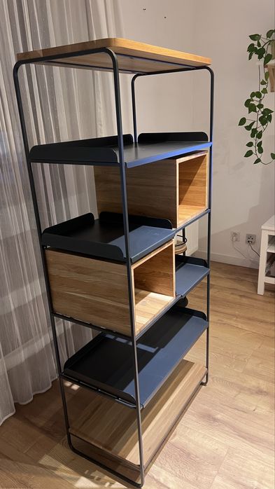 Regal loftowy loft drewno drewniany metal