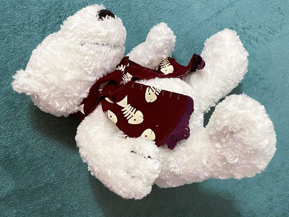 Іграшка м’яка фірмова білий Ведмідь рибалка Bear factory