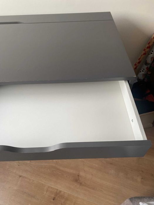 Secretária ALEX da IKEA em cinzento escuro, 132×58 cm