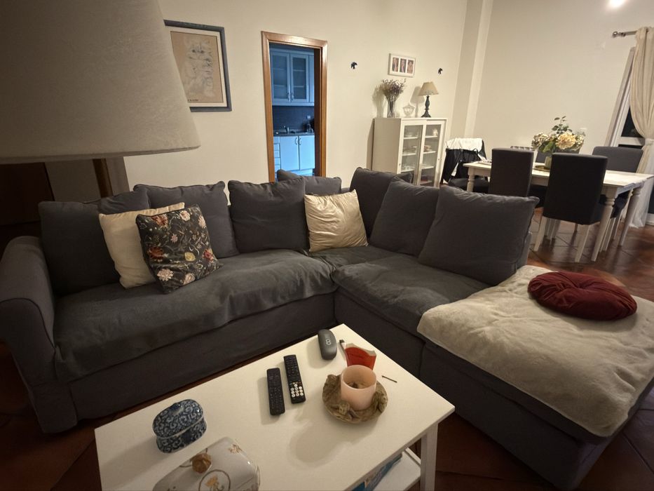 Sofa em canto e chaise long