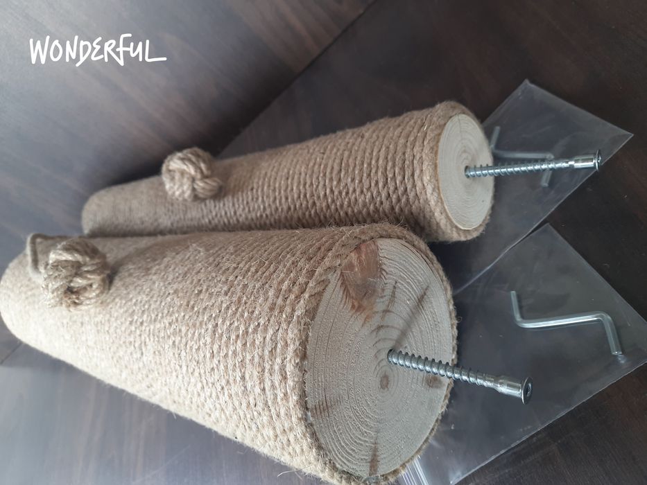 Когтеточка з дерева 45-100см Ø.7/11см Котик