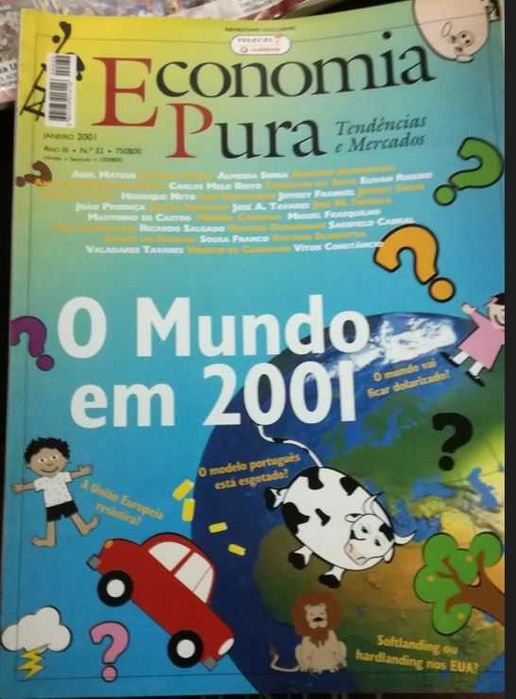8 revistas antigas "Economia Pura" mais 20 anos - NOVAS Lote 1