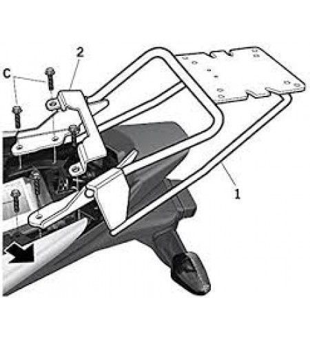 kit fixaçao top case shad honda cbr 125 / 250 / 300