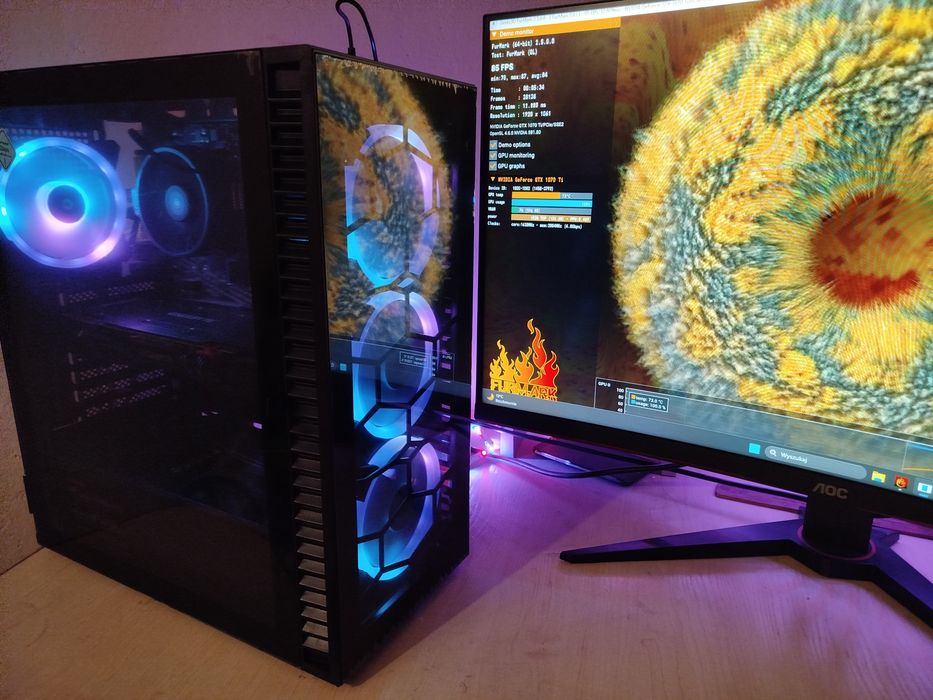 Ryzen 5 GTX 1070 TI 8Gb DDR4 16Gb SSD HDD gamingowy