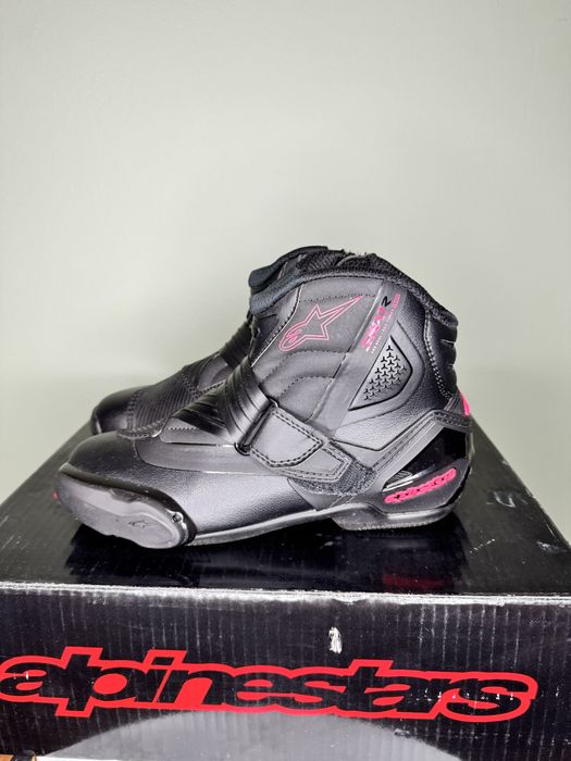 Damskie Niskie Krótkie Buty Motocyklowe Alpinestars 38 SMX-1 R V2 Pink