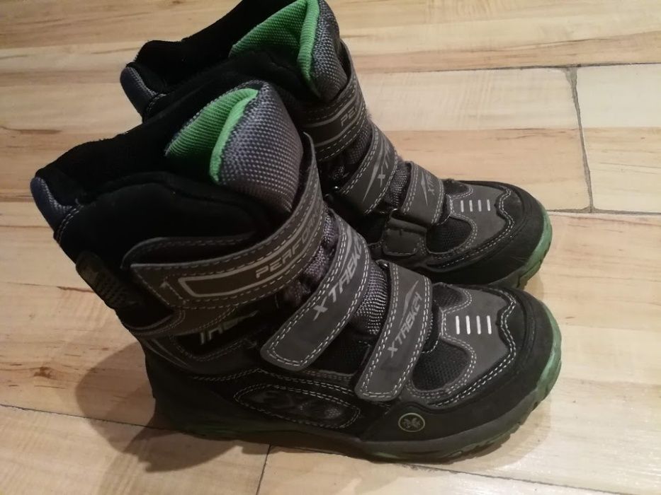Buty kozaki na zimę sportowe na rzep 33