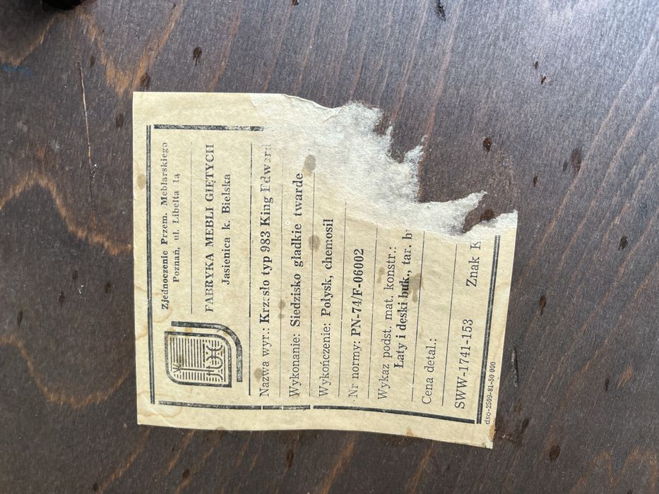 Krzesło King Edward typ 983