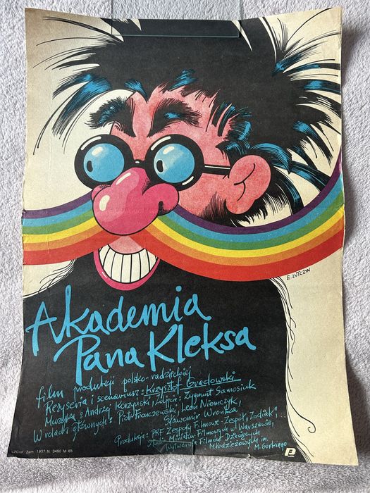 Oryginalny Plakat Kinowy Akademia Pana Kleksa Edward Lutczyn 1984 PRL