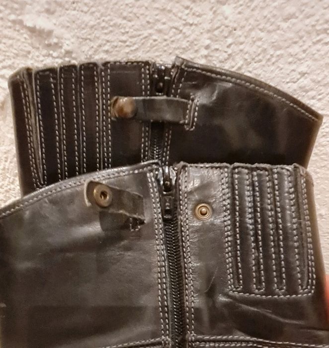 Oficerki, kozaki Tommy Hilfiger Aubrey, skóra naturalna