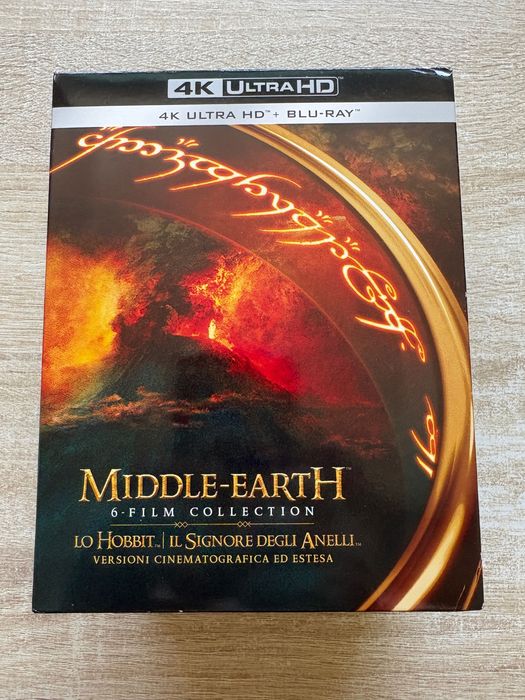 Middle Earth władca pierścieni hobbit kolekcja 6 filmów UHD bez pl bogate wydanie