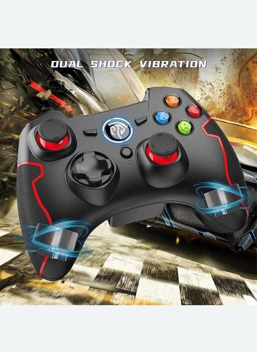 Ergonomiczny joystick PC Gamepad Niebieski