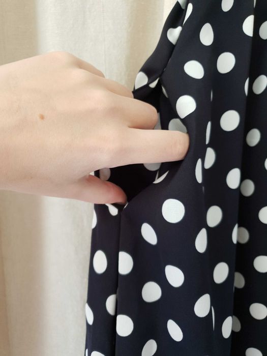 Spódnica czarna w grochy kropki vintage lata 50