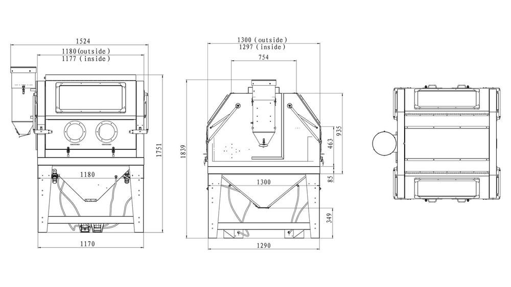 Máquina de Decapar com Jato de Areia 1200L  JR19