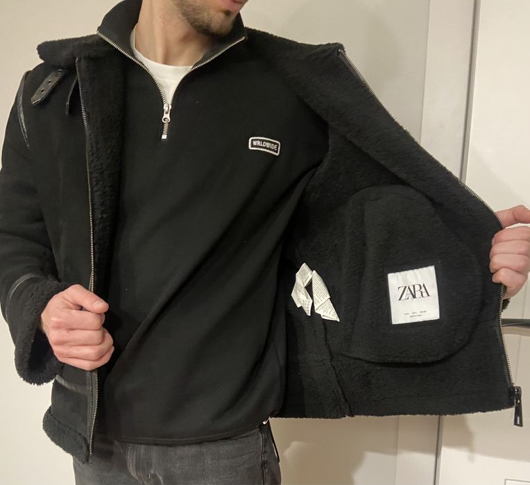 Дубленка ZARA чорна