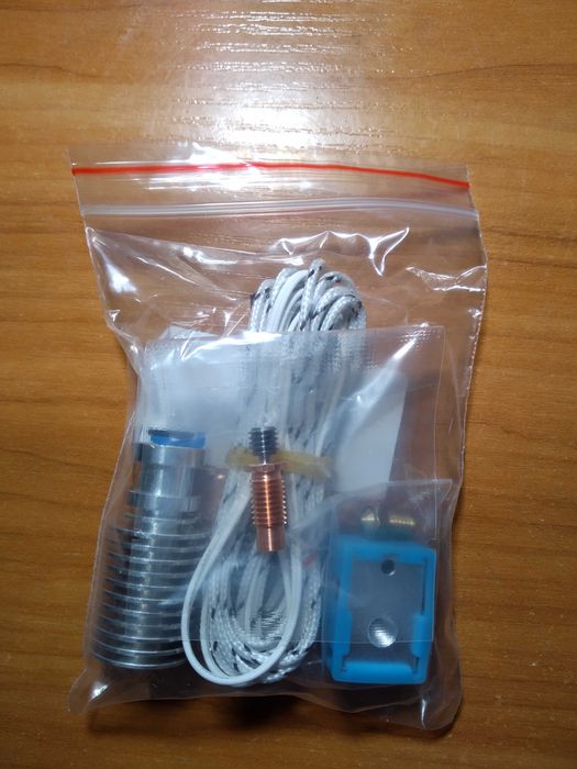 Хотенд 3D принтера E3D V6 1.75 мм 12/24 В 50 Вт , PT100 HT-NTC100K