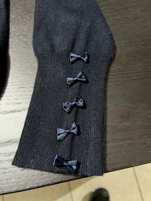 Casaco malha azul escuro