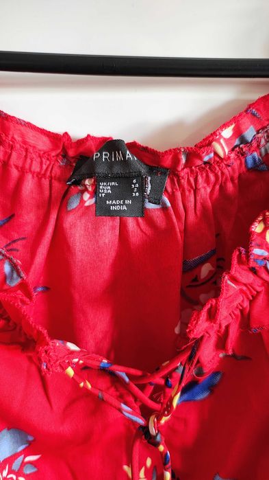 !Bardzo dobry! Czerwony kombinezon w kwiaty Primark, 34!