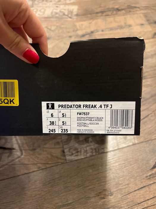 Adidas Predator freak 4ft turfy halówki buty piłkarskie korki 38 2/3
