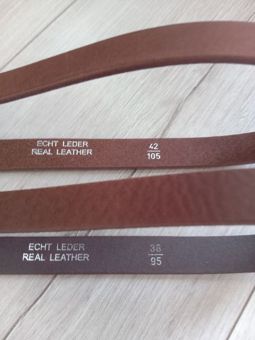 Pasek damsk(wąski)skórzany