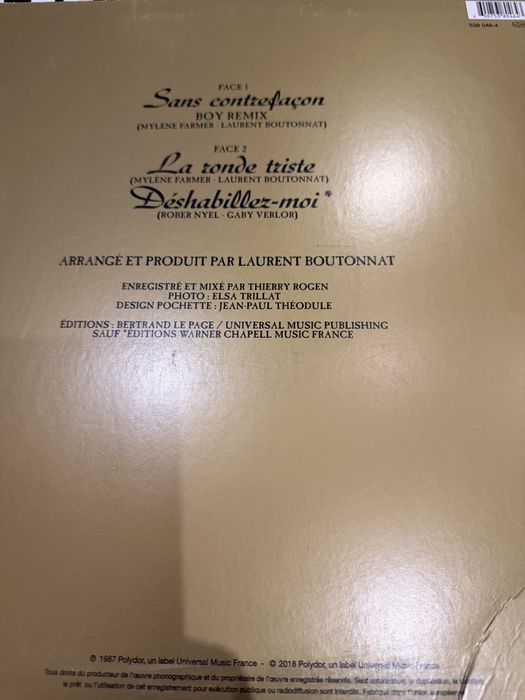 Mylene Farmer - Sans Contrefacon - Remastered Maxi LP