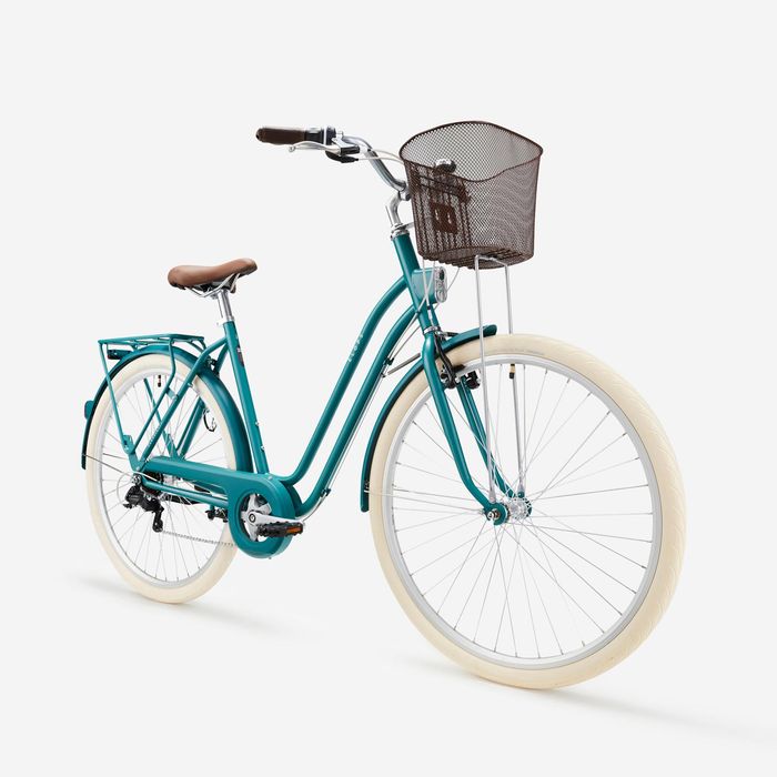 BICICLETA DE CIDADE ELOPS 520 QUADRO BAIXO VERDE