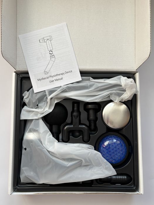 Масажний пістолет з нагрівом та холодом 6 в 1 зняття болю та відновлен