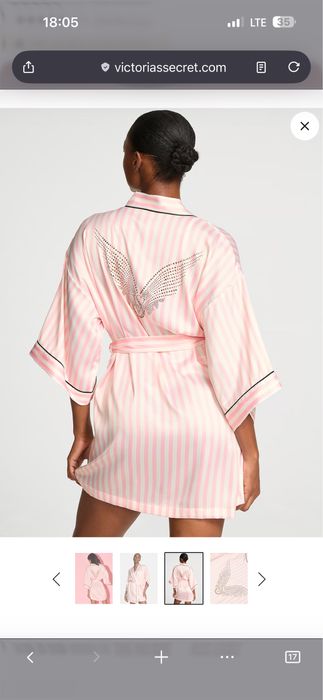 В наявності!Халат сатин Victoria’s Secret XS-S, M-L