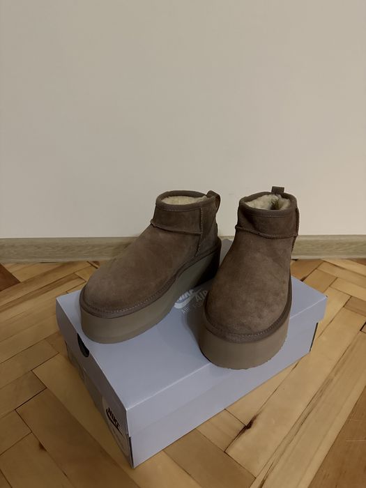 Уггі жіночі угги натуральна замша, угги ugg ultra mini platform