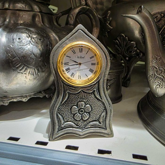 Relógio Mesa Estanho 97% J.S.I. – Made in Portugal (9 cm)