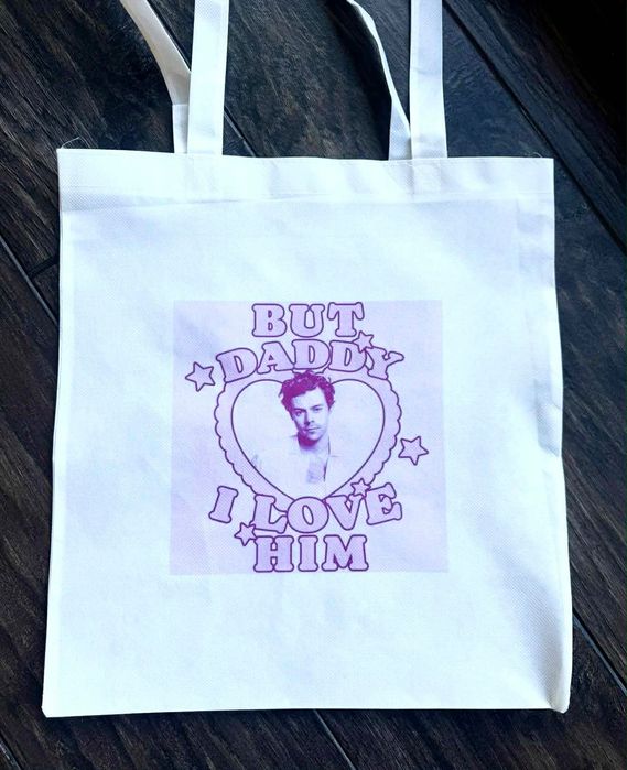 Torebka torba tote bag materiał non woven harry styles
