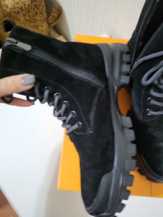 Замшевые ботиночки на флисе теплые