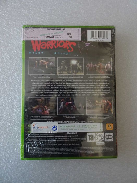 Jogo X-Box The Warriors (selado)