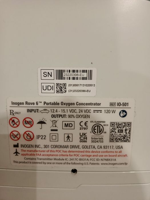 Koncentrator tlenu inogen rove 6
